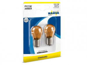 Комплект ламп PY21W 12V (2шт в блистере) narva